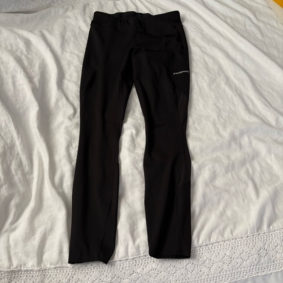 Patagonia SMALL W's Endless Run Tights Leggings Black Women running hiking - Picture 1 of 7